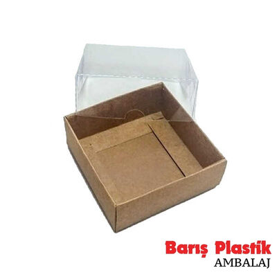 Asetat Kraft Pencereli Kutu 9x9x3 Cm 25li - 1